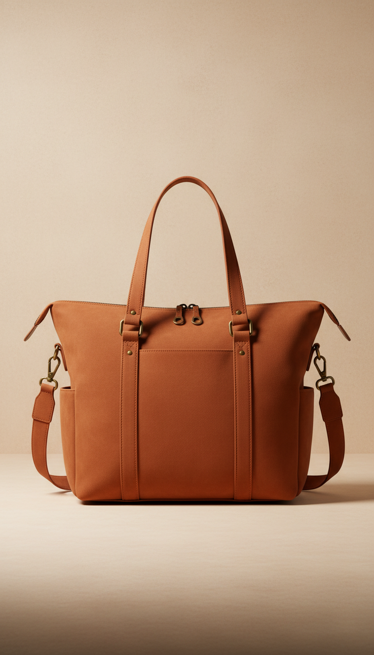 Structured Tote In Tuscan Leather